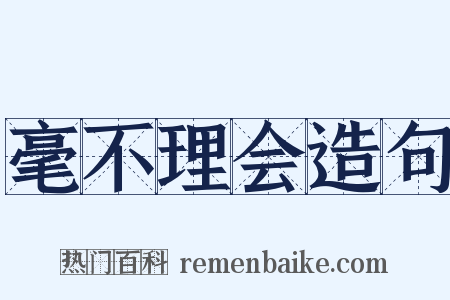 毫不理会造句是什么意思的图片